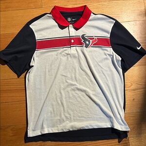 NFL Nike Texans Men's Polo Shirt - Navy, Red, and White